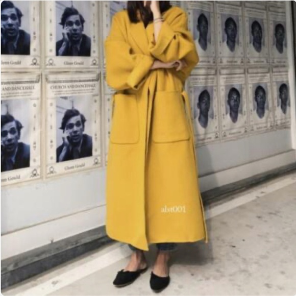 Newport News Jackets & Blazers - Unique Vintage Newport News East Style Lemon Hooded Belted Coat Size M